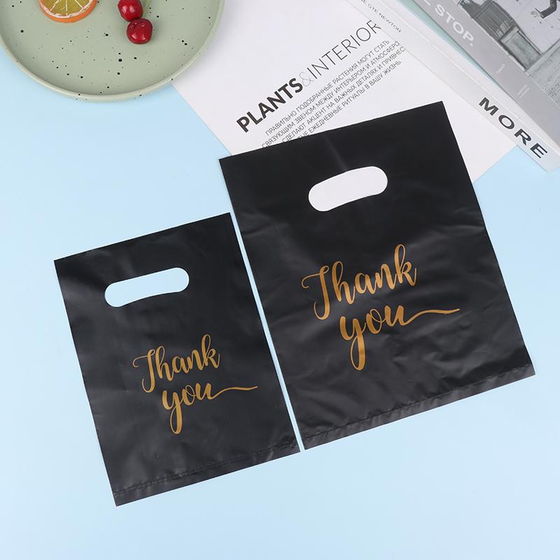 100 Buc Mini Pungi Cadou din Plastic cu Mesaj de Mulțumire Pungi pentru Bomboane de Nuntă Pungi Cumpărături cu Mânere Decorare Nuntă Petrecere de Aniversare