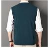 Men's 100% Pure Wool Thickened V-Neck Vest for Autumn/Winter
