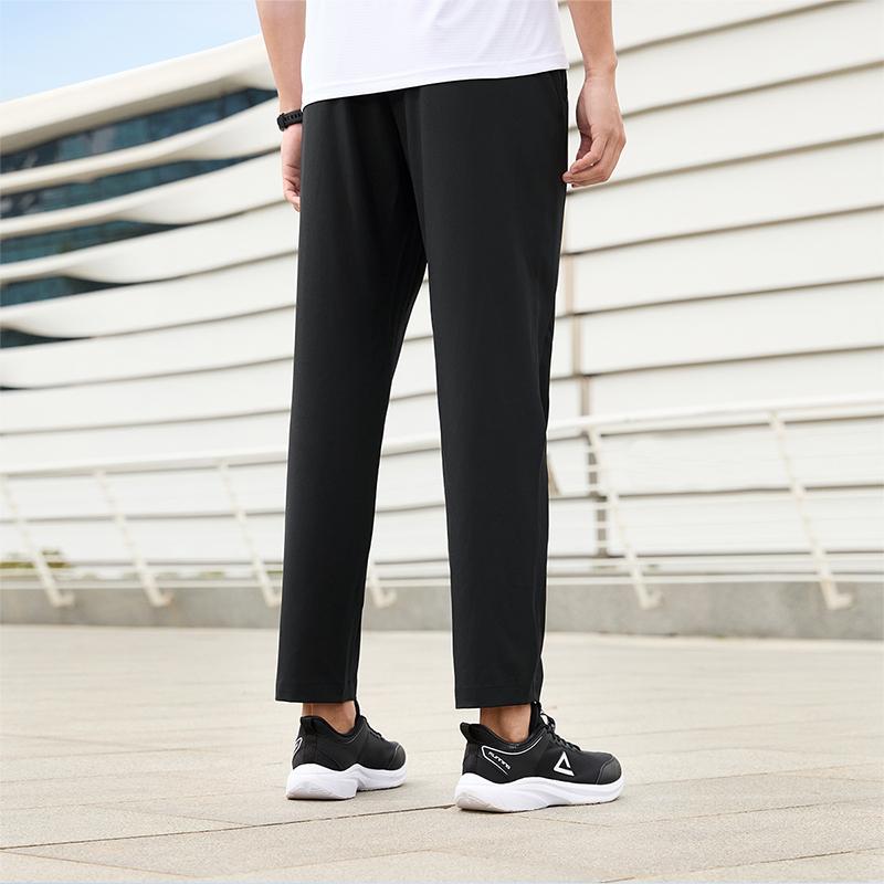 PEAK Knitted Sweatpants Men's Black Thin Skinny Pants DF342061
