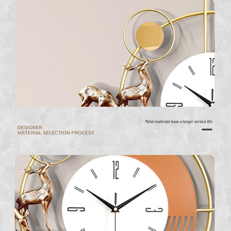 Luxury Nordic Minimalist Wall Clock - Stylish Living Room Decor & Fashionable Home Accent