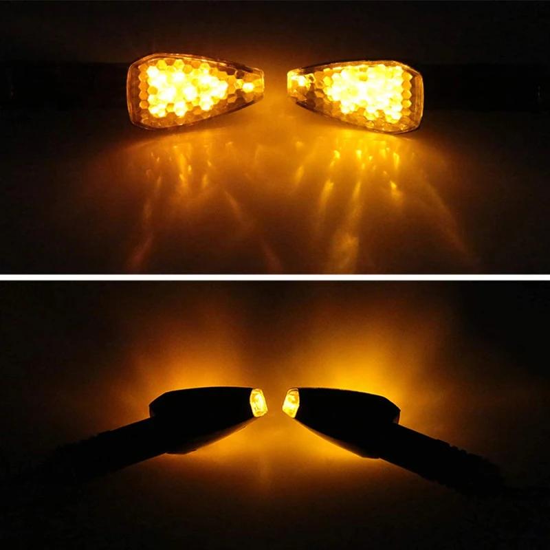 LED Motorcycle Flash Turn Signal Turn Signal Long and Short Turn Signal Indicator Light Flash Light Amber Accessories