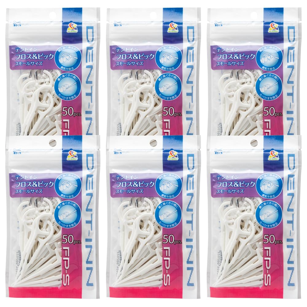 

Dentoin Floss Pick Small Size 50 Pieces Set of 6 & [UFC Supply] [Floss]