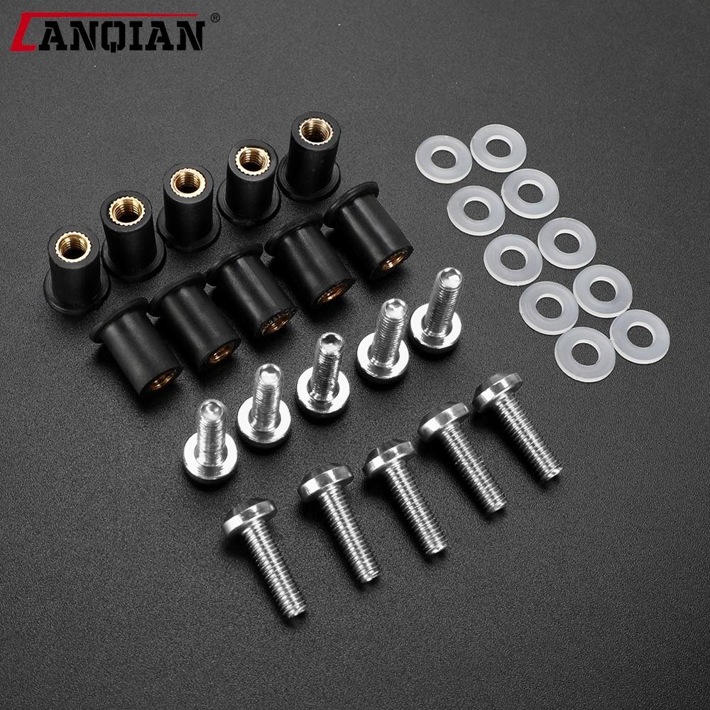 10PCS Fairing Screw For HONDA AfricaTwin XRV750 XRV 750 XRV650 XRV 650 Africa Twin Motorcycle Accessories Windscreen Bolts