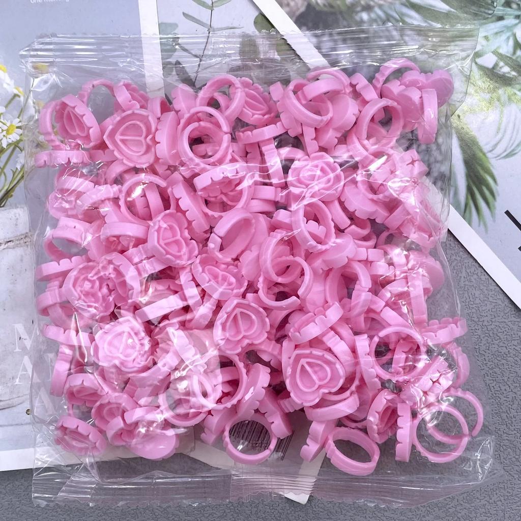 1000Pcs Disposable Eyelash Glue Fan Cup Rings Holder Container Tattoo Pigment Eyelash Extension Tools Lash Supplies Wholesale