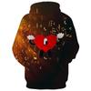 Black Golden Music Note Sad Red Heart Pullover Hoodie Unisex Bad Bunny Sweatshirt