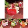 Cute Cartoon Plush Fruit Animal Keyring With Soft Material For Gift And Decoration