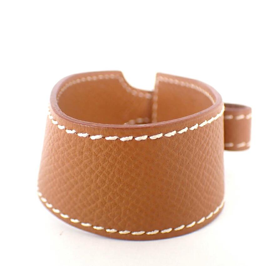 [Pre-owned] HERMES/Hermes Leather Brown Bracelet/j54-1