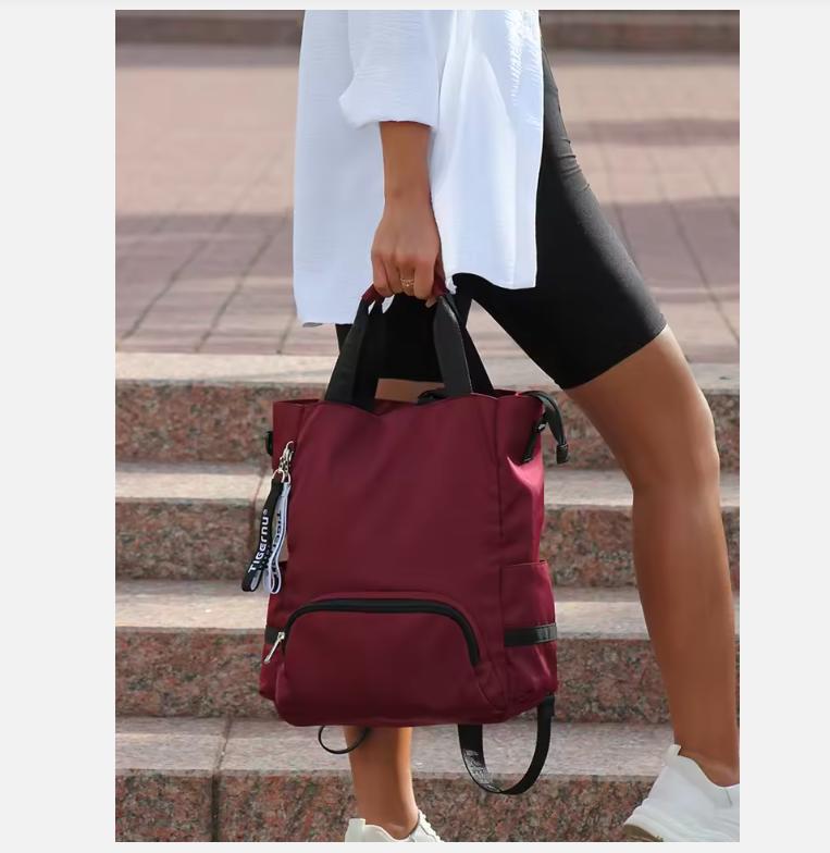 Módní 3v1 Dámská taška na batoh Taška na volný čas Taška přes rameno Taška přes rameno Lehká taška pro střední školu Dívčí kabelka Žena