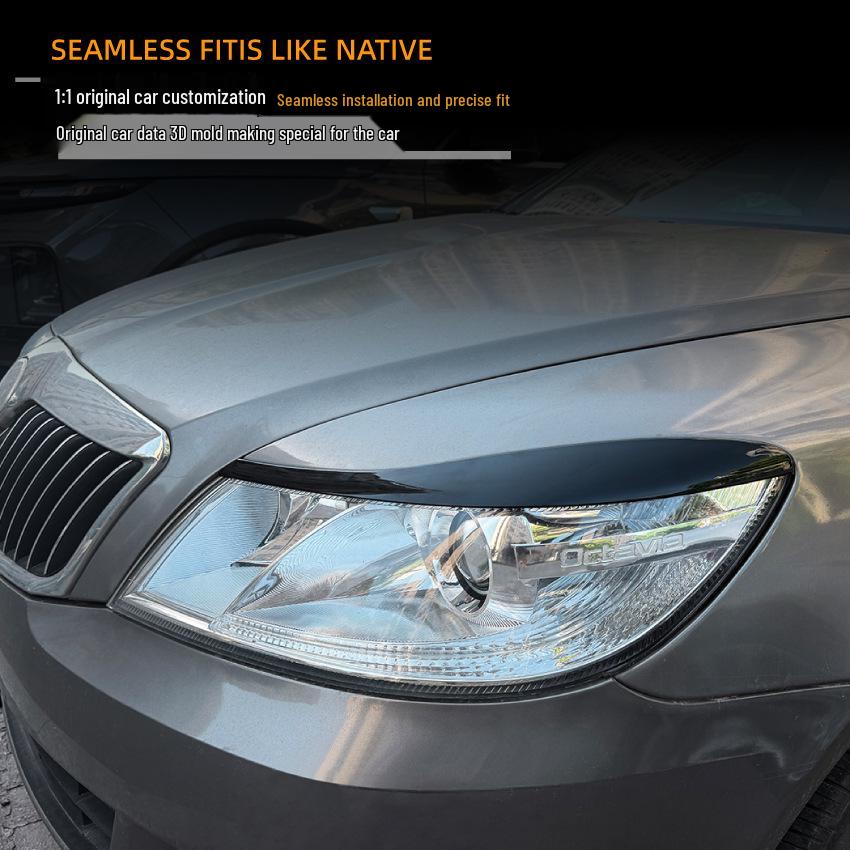 Headlight Eyelid Stickers for 2008-2014 Skoda Octavia MK2.5