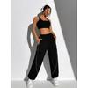 Pantaloni Sportivi da Yoga a Vita Alta Larghi Casual a Righe Dimagranti Fitness con Polsini Pantaloni da Tempo Libero da Donna