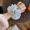 Sweet Plaid Scrunchies Multilayer Exaggerated Hair Ring Creative Large Lace Hair Tie  Lady