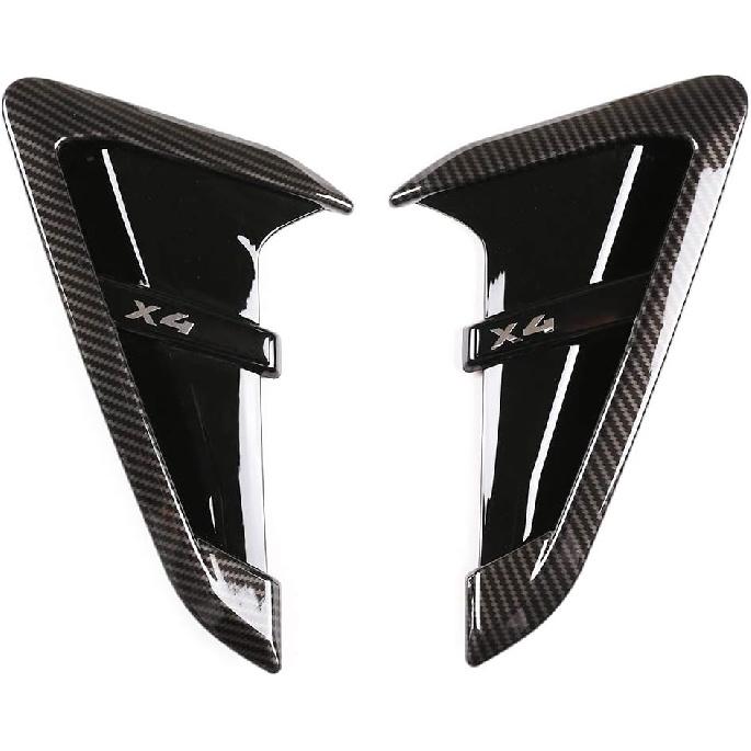 

Shark Gills Front Fender Side Air Flow Fender Vent Cover Trim ABS for BMW X3 G01 X4 G02 X3M X4M 2018-2021 (Carbon Fiber Style, X4 M)