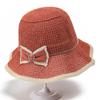 Hollow Bucket Hat Women's New Summer Fashion Simple Bow Sun Hat Foldable Sun Hat