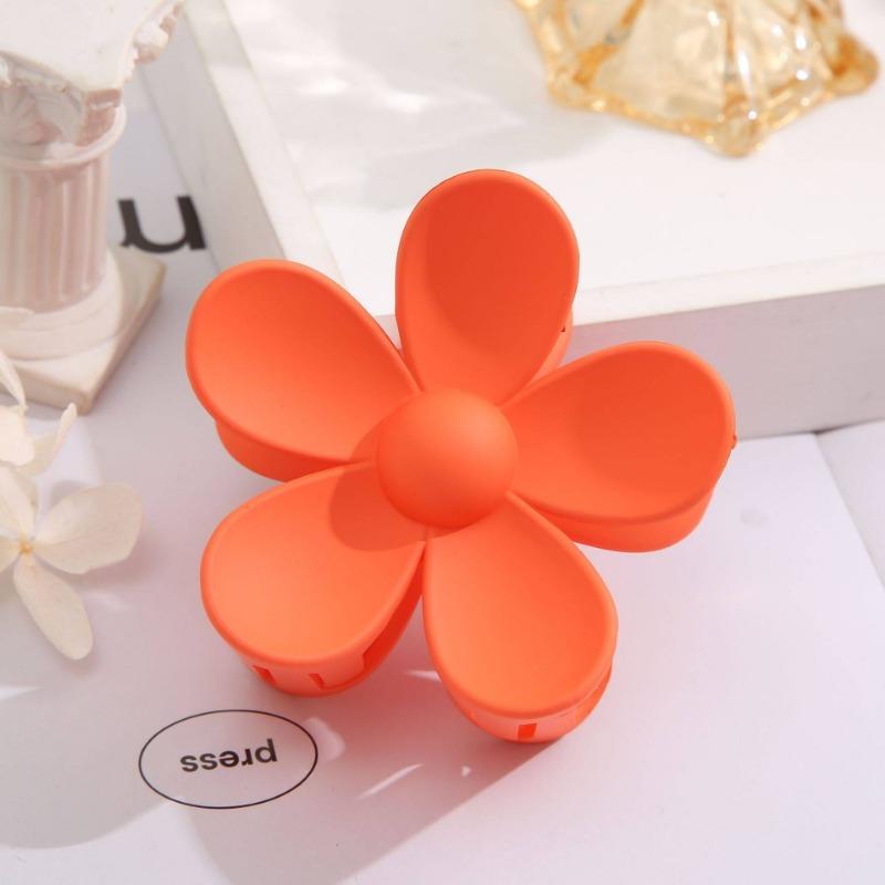 1PCS Candy Colors Big Flower Hair Clip Women Girls Cute Ponytail Makeup Bath Crab Claws Clips Fashion Fresh Beach Headwear Accessories