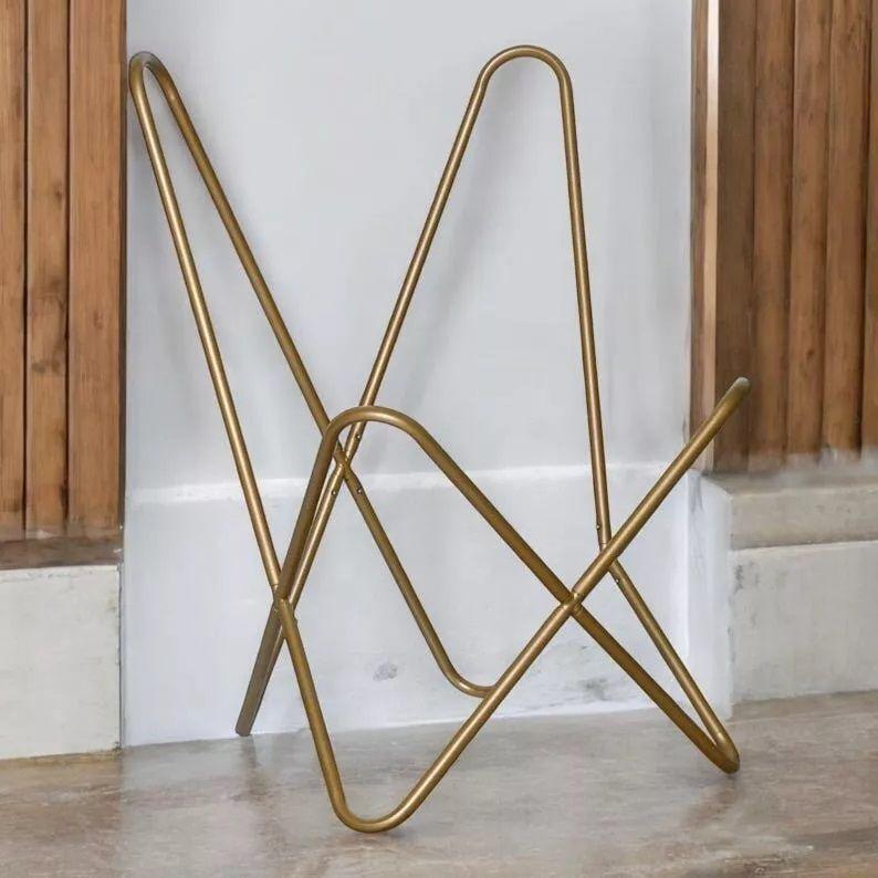 Vintage Lounge Accent Relax Arm Chair Folding Leather Butterfly Chair Retro