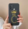 For OPPO F19 Pro+ F19S F9 F11 F15 F17 F5 F7 Case Cover Luxury Fashion Phone Bags Protective Matte Liquid Soft Silicone Crown Letters For OPPO Bumper