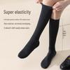 Chaussettes Mollet Coton Micro-Pression Minceur pour Femmes - Style Printemps/Automne, Chaussettes Longues Jambe Sans Couture pour Petites Chaussures en Cuir