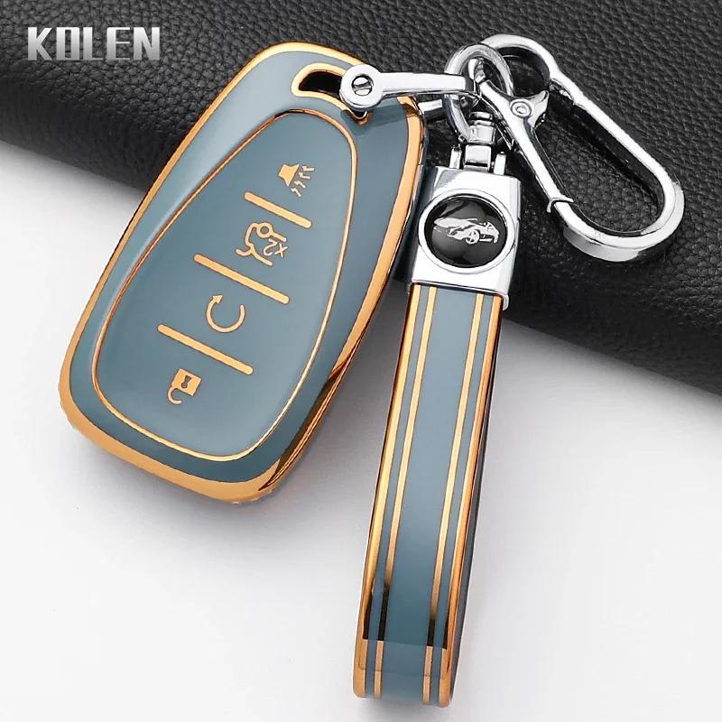 Fashion Tpu Car Key Case Cover For Chevrolet Malibu Blazer Traverse Seeker Onix Equino Volt Bolt Trax Orlando Cruze Spark Sonic