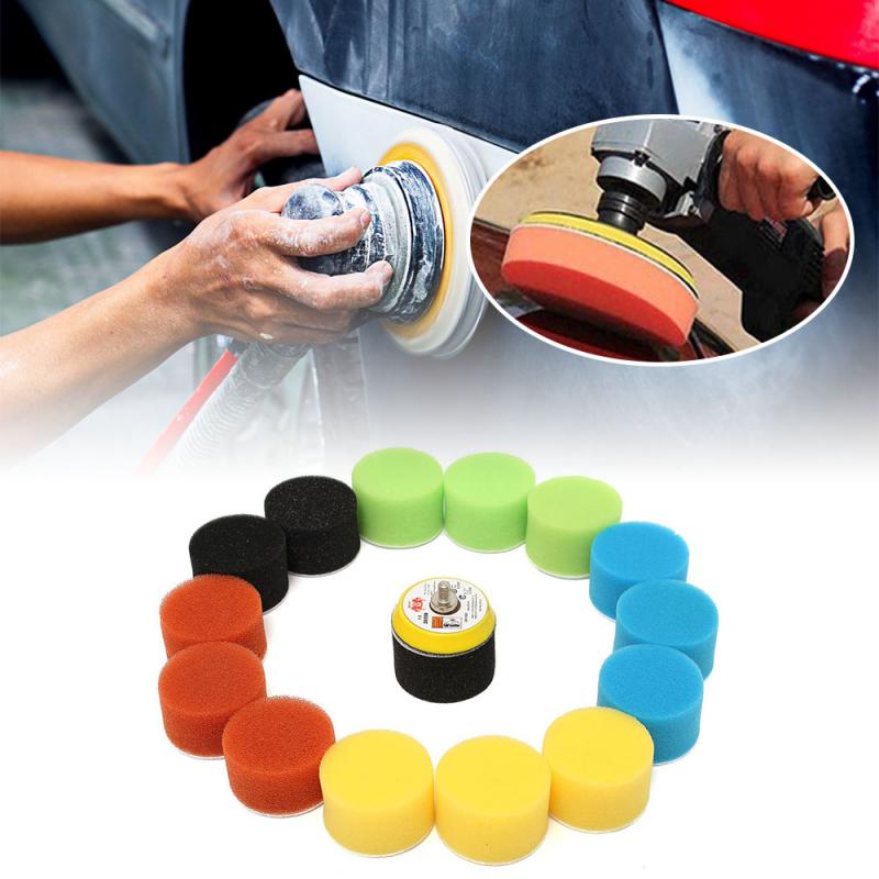 MultiFunction Car Polishing Buffer Waxing Sponge Pad Kit with Drill Adapter Car Scratches Remove Waxing Car Repair Accessories