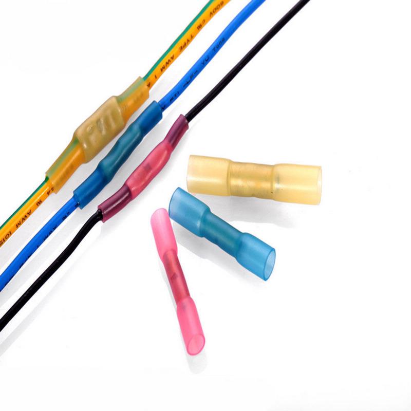 50 stk blandet varmekrympende støt Elektrisk ledning Kabel Crimp Terminal Connector