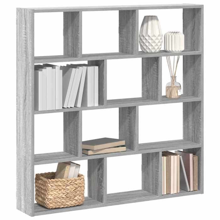 VidaXL Étagère cube murale 12 compartiments sonoma gris 860009
