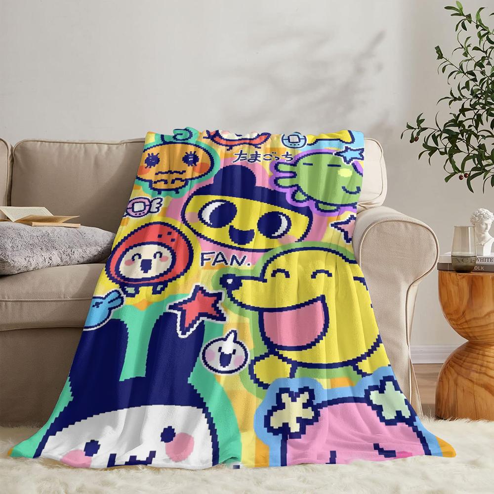 GUOYU Blanket TTamagotchis Throw Soft Flannel Throw Summer Blanket Lightweight Cozy Nap Blanket For Sofa Bed Travel