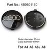 for 2pvcz A6L A7 A8 A3 A4 A5 A6 S3 S4 Q3 Q5 Q5L Q7 RS3 RS4 RS5 RS6 TT 4pcs 60/61/68/69/77MM/135MM Car Wheel Center Hup Cap Cover pvcz2