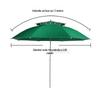 Outdoor Double-Top Patio Umbrella