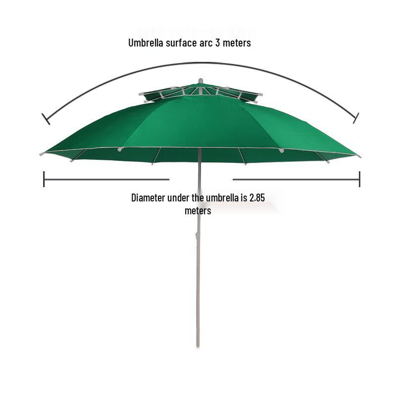 Outdoor Double-Top Patio Umbrella