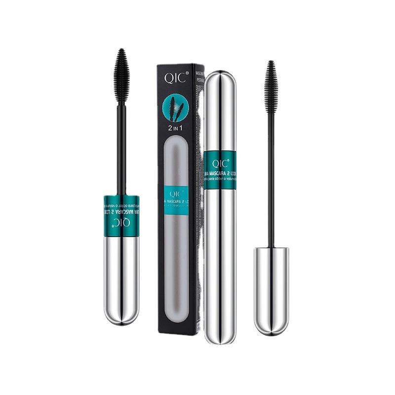 QIC Qi Ni Cai 4D Wasserdichte Mascara: Verlängernder, Schwunggebender, Natürlich Verdichtender 2-in-1 Mascara