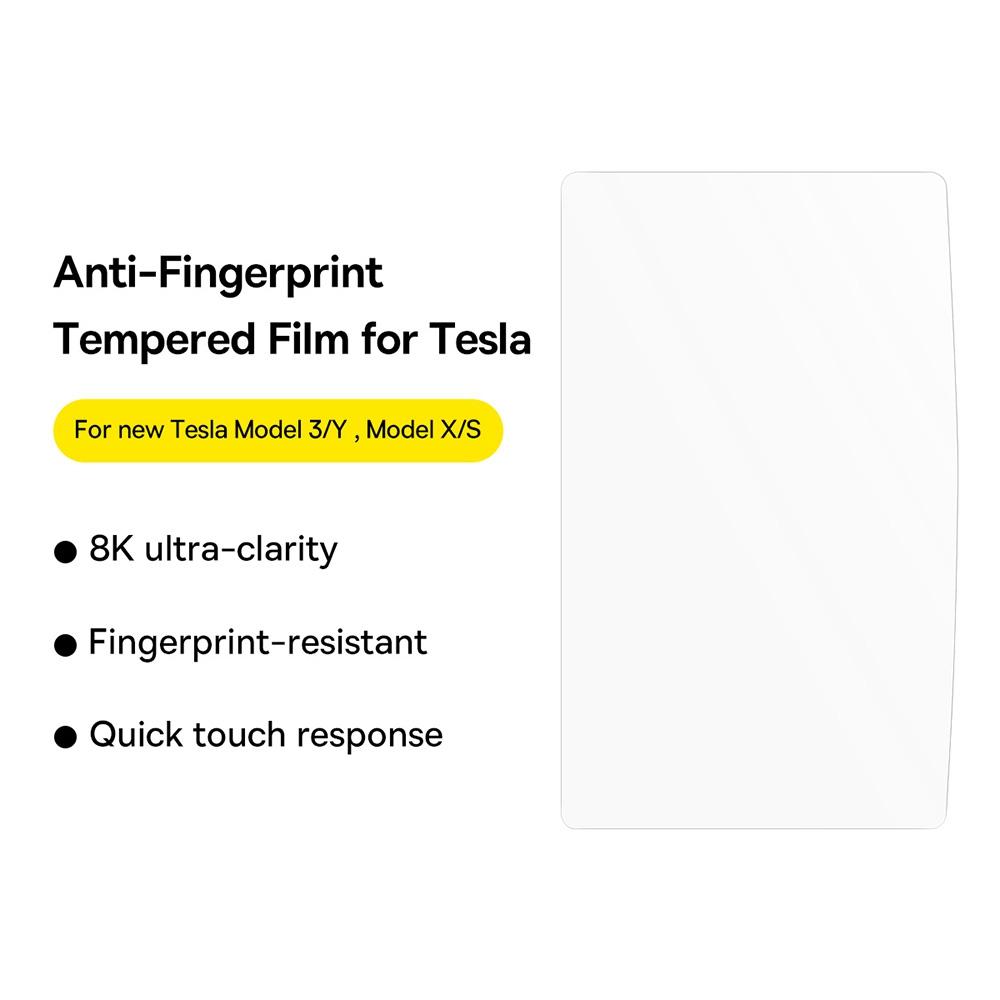 

For Tesla Model 3/Y 15inch 0.3mm Full-glass Crystal Anti-fingerprint Tempered Glass Film Transparent