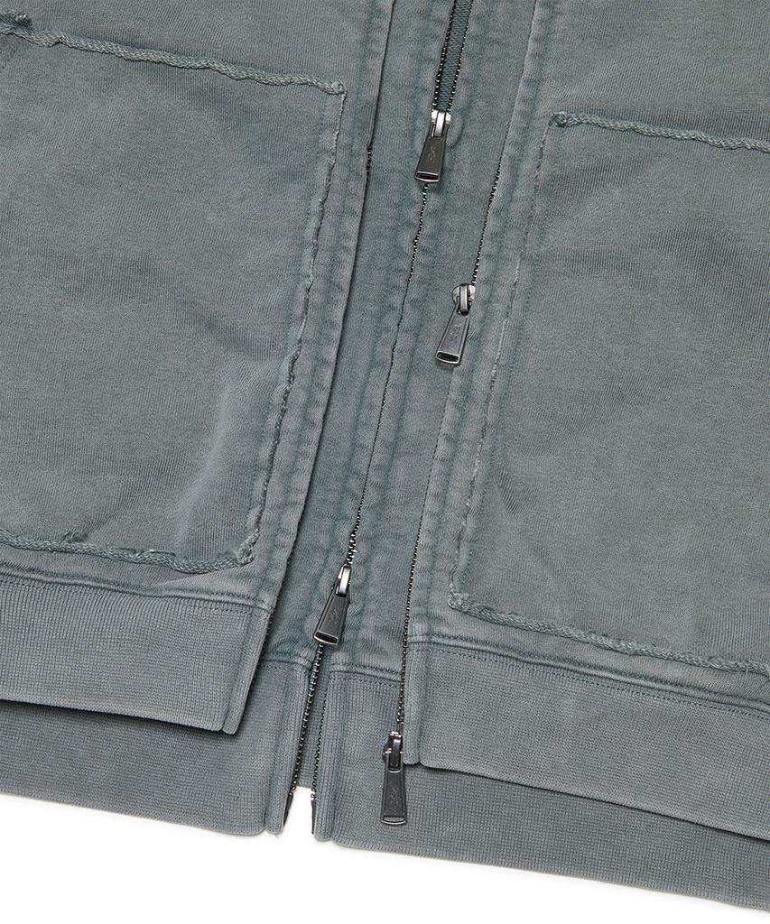 Nomanual R.P Layer Hooded Zip-Up - Washed Gray