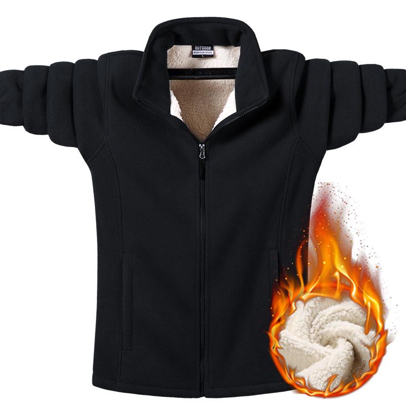Plus Size Men's Lambskin Jacket and Sweater for Autumn/Winter 