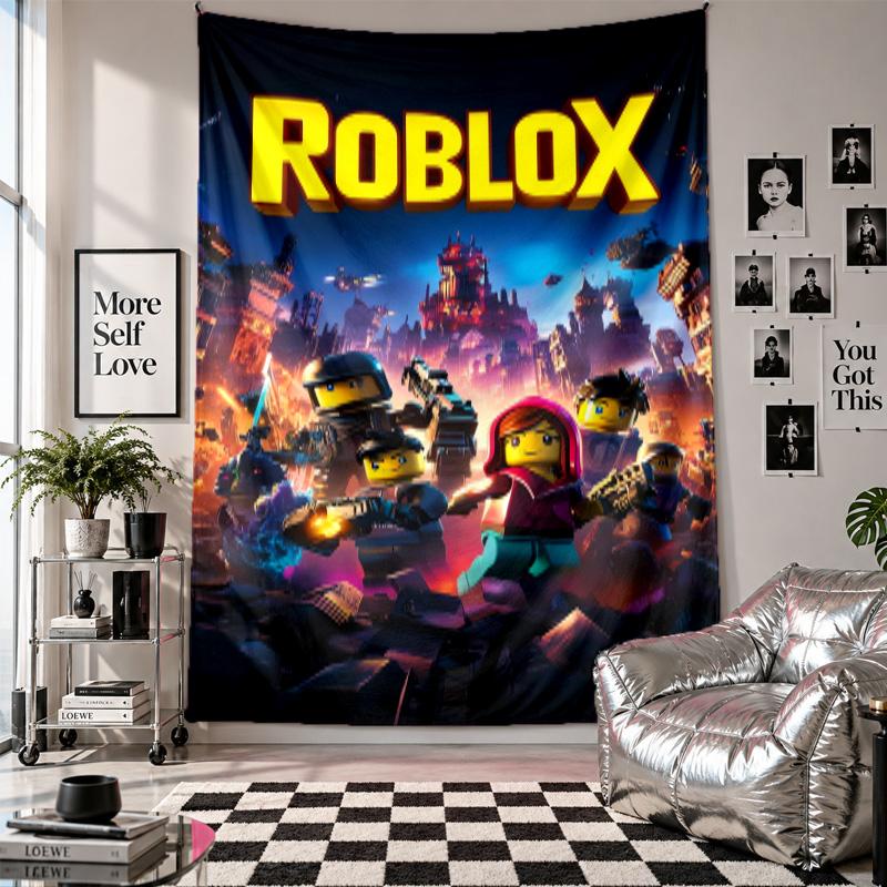 Wall TapestryRoblox Art Hanging Cloth Decorative Background Cover for Room Decoration