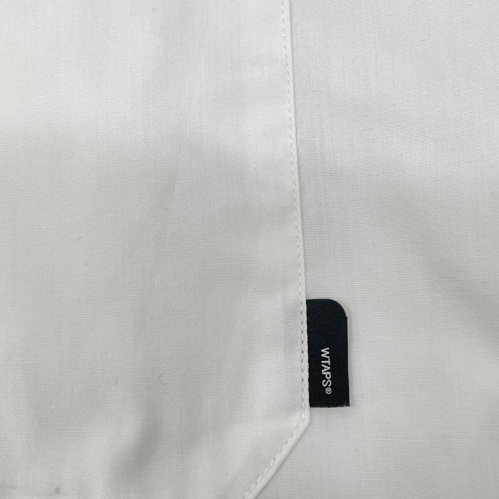 WTAPS 24AW White 242CWDT-SHM02 Repo LS CTPL Broadcloth Long Sleeve Shirt tops 04 whiteUsed