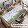 Nature Library Travel Theme Customized Mouse Pad Personalized Print Name Text Desk Mat For Home Office Table Decor