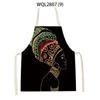 Cartoon African Woman Pattern Kitchen Sleeveless Aprons Home Cleaning Cooking Apron Baking Accessories Household Pinafores