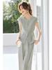 2026 Summer Casual Elegant Sleeveless Top & Pants Set - Light Commute, Loose Fit, Round Neck