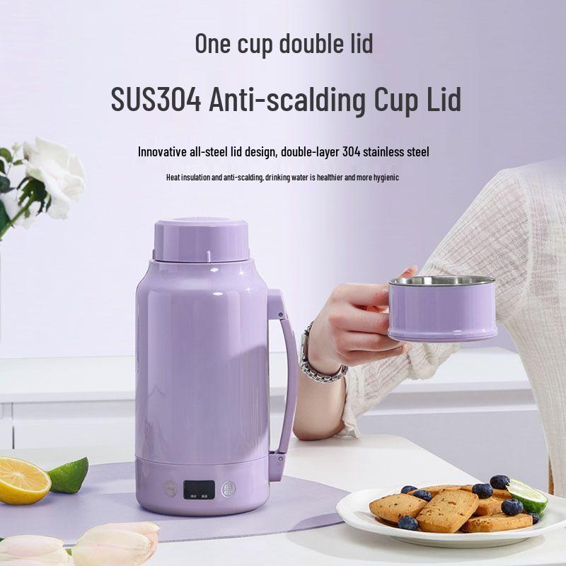 Compact Travel Electric Kettle: Portable Insulated Heating Cup for Boiling Water.
