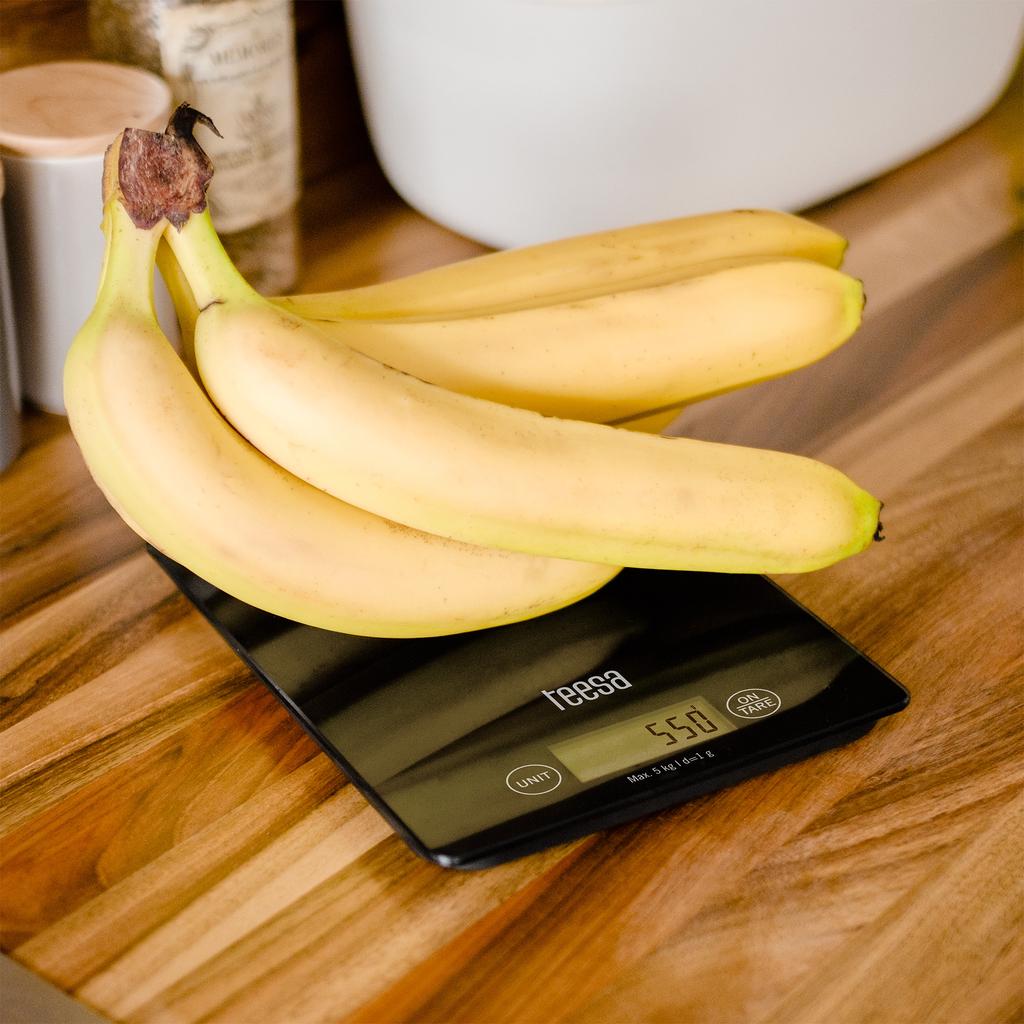 Electronic Kitchen Scale, Glass, Home, Black, Teesa, Tare, 5Kg, Tara