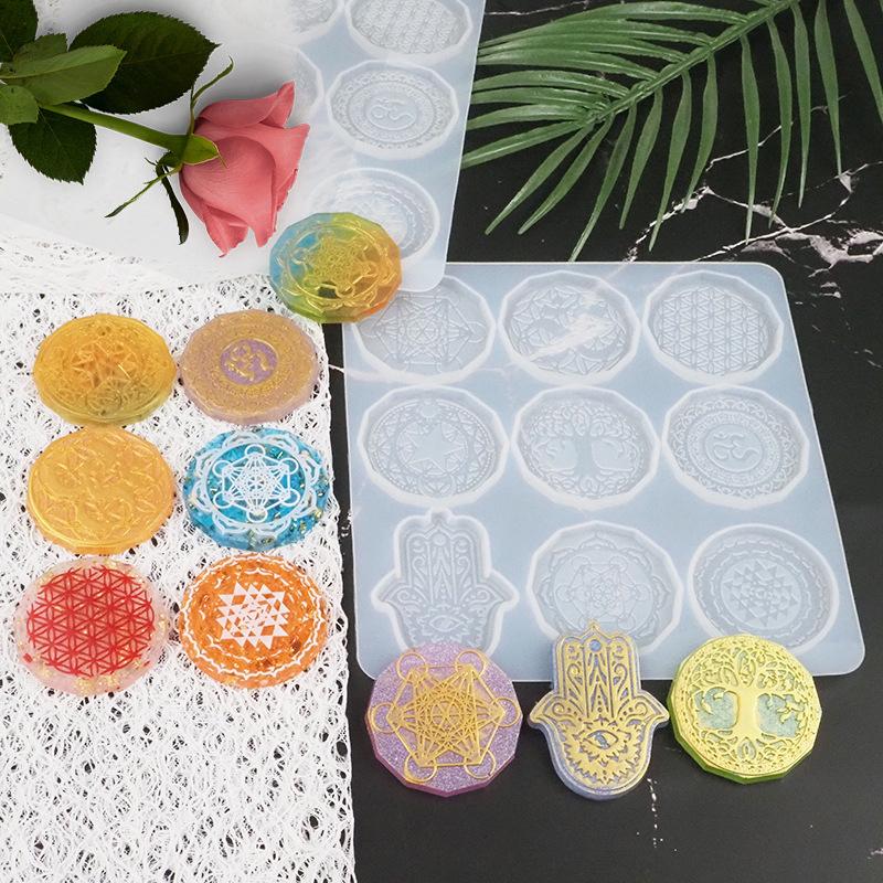 Sacred Geometry Pendant Silicone Mould Crystal Epoxy Resin Mold Jewelry Making