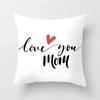 Mother's Day Throw Pillow Cover for Sofa Pillow Case Home Decor Polyester Cushion Cover Gift for Mom Housse De Coussin