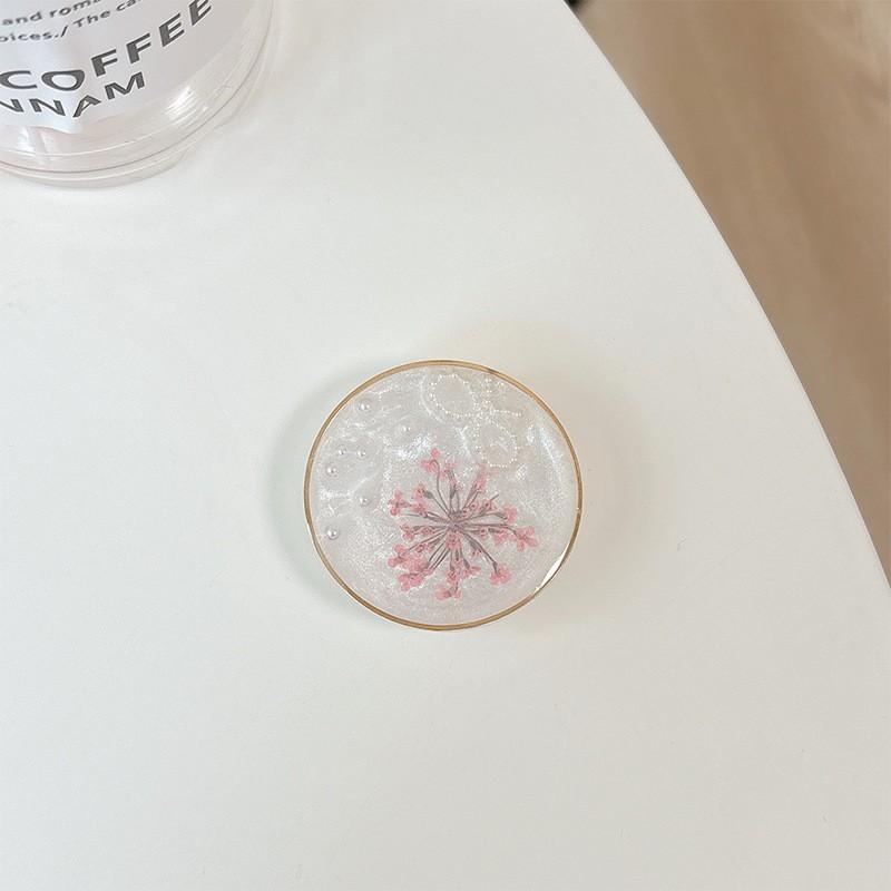 

Creative Sparkling Pink Flower Phone Airbag Bracket Real Lazy Watching TV Series Support Ring Buckle Portable Stable