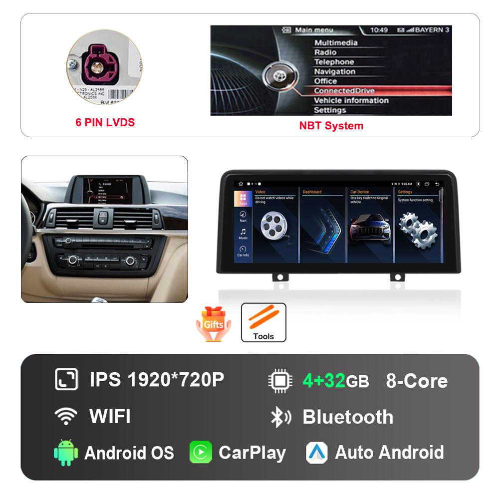 

12,3 дюйма 1920*720P для BMW 3 4 серии F30 F31 F32 F33 F34 F36 система NBT EVO Android автомагнитола мультимедийный плеер DSP 4G WiFi