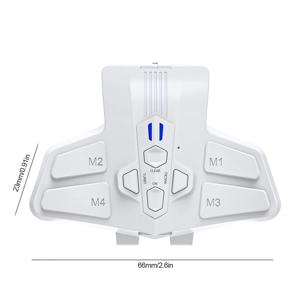 Backplate Programable Remap Kit for PS5 DualSense Gamepad PC Back Buttons with Turbos Macro Function RGB Back Paddles Attachment