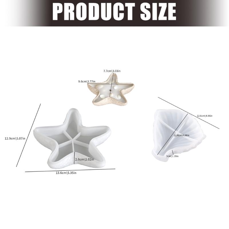 Starfishes Silicone Casting Mould For Epoxy Resin Projects Candle Making And Baking Chocolate Designs