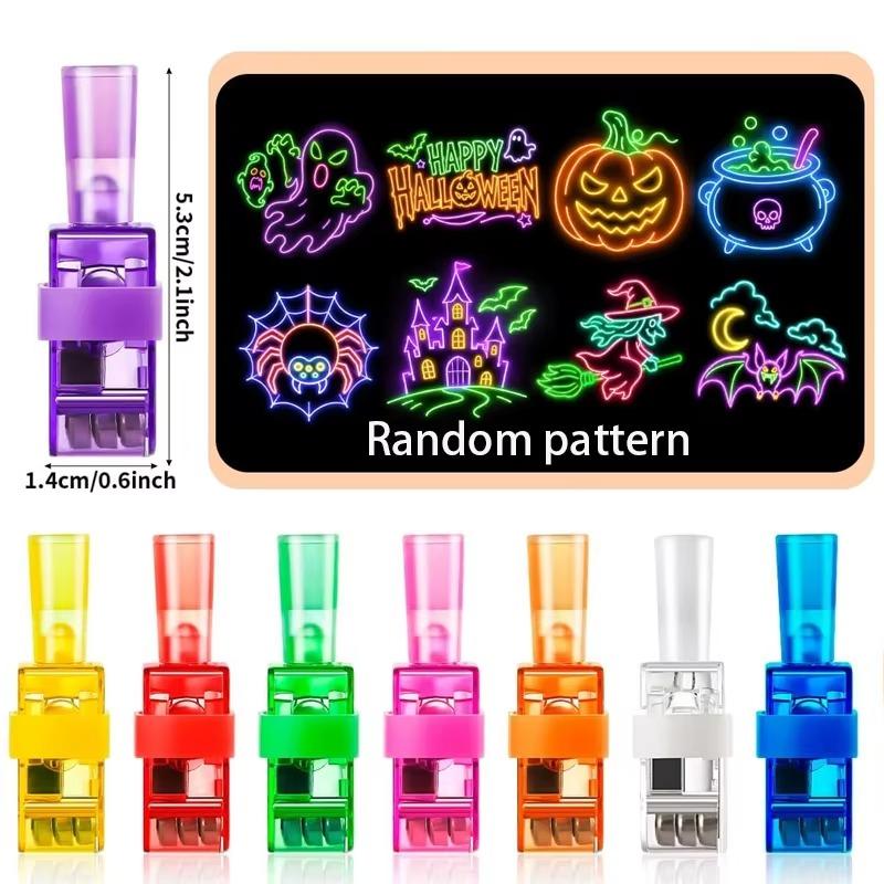 12/24/36/48 Stück Halloween LED Fingerlichter Neon Partygeschenke Leuchten im Dunkeln Rave Partyzubehör Mitgebsel-Tüten Füllmaterialien Schachtelpreise