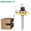 3-Tooth T-Slotting & Rabbeting Router Bit, 4mm Woodworking Cutter