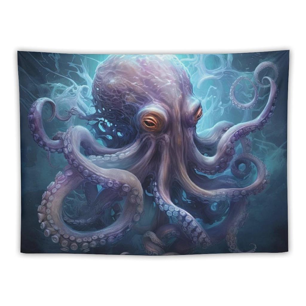 Psychedelic Octopus Tapestry Ocean Monster Tapestry Abstract Style Tapestry Home Living Room Bedroom Dorm Decor Background Cloth