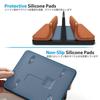 GemRich Vertical Laptop PC Stand with Tablet Storage for MacBook and Stylish Leather 2 Brown Stand, iPad, Pro, Air, Finish, Slots,